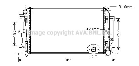 AVA QUALITY COOLING Радиатор, охлаждение двигателя MS2402